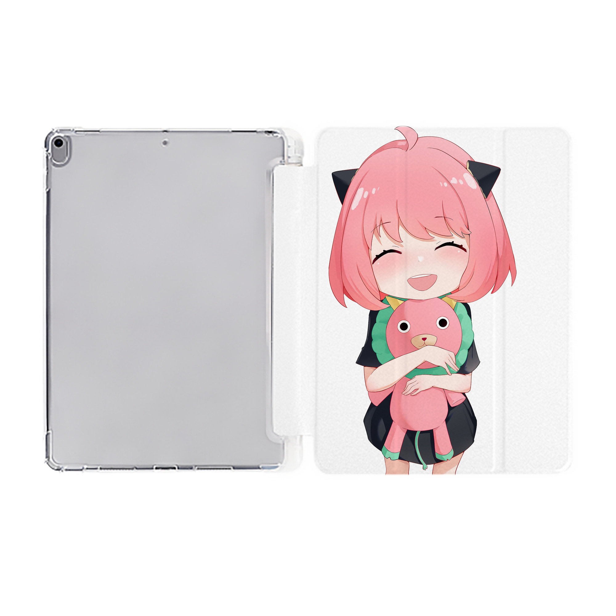 （画像用） SPY×FAMILY间谍家家酒 IPad ケース ペン収納付き 三つ折りスタンド PUレザー×シリコン 対応機種9.5/10.5/10.9インチ